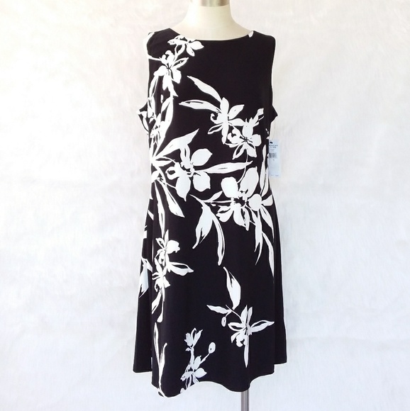 American Living Dresses & Skirts - American Living Black Floral Sheath Dress Jersey